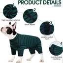Kuoser Recovery Suit for Medium Dogs After Surgery, Long Sleeve Dog Surgery Recovery Suit, Dog Onesie for Abdominal Wounds Skin Disease, Green M