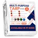 Large Waterproof Tarp - Heavy Duty 20 Mil Thick Poly Tarpaulin Ideal for Canopy Tents, Boats, RV or Pool Covers - Multipurpose Protective Tarps with Grommets for Indoor, Outdoor Use | 10' x 20' 2 Pack
