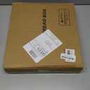 BMOSU Corner Bread Box for Kitchen Countertop Double Layer Bamboo Wooden Bread box Large Capacity Bread Storage Bin(White, Medium)