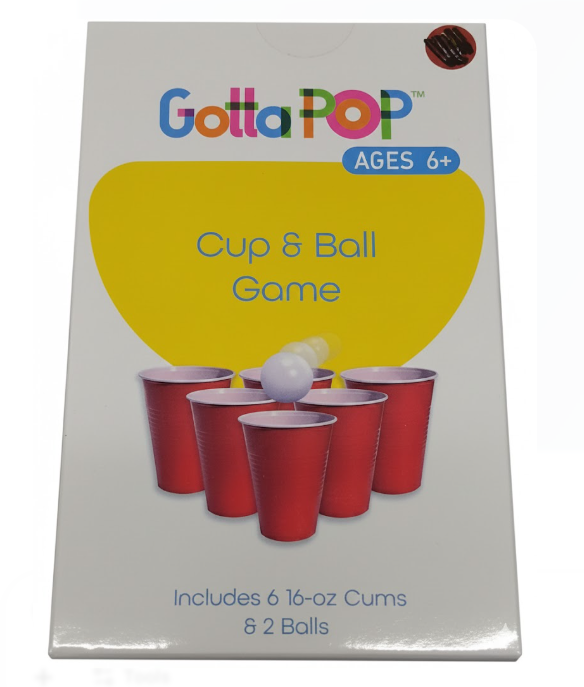 CUPS AND BALL GAME RED