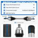 TadaMark New Front Left & Right CV Axle Shaft, Not for Hybrid, FWD Only