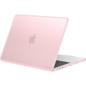 BlueSwan Anti-Cracking Case for MacBook Air 13 inch, M5 2026 M4 M3 M2 2025-2022 A3449 A3240 A3113 A2681, Drop Protection Soft TPU Bumper PC Base for Air 13.6 inch, Frosted Pink