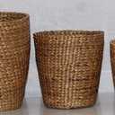 Pot Plant Cover/Planters/Tub in Natural Water Hyacinth Reeds, Set of 3 (1 Extra Free) by RDE Collections