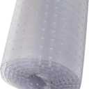 RESILIA Industrial Deep Pile Carpet Runner - Crosshatch Pattern Non Slip Carpet & Rug Protector Mat, Waterproof Clear Plastic Vinyl Floor Covering, 24 Inches Wide x 6 Feet Long, Made in The USA