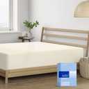 THREAD SPREAD 100% Egyptian Cotton Fitted Sheet Queen Size - 400 Thread Count Queen Size Fitted Sheet Only, Extra Soft, Cooling, 16" Deep Pocket Luxury Sateen Weave Bottom, Hotel Quality - Ivory