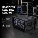 Crossrock 5U Rack Case 13.7" | Complete Wireless System Case, Adjustable Rails 9"–13", Extra-Deep Lids, Watertight PE (CRA9805U-350S), 5U – 13.7" Depth
