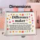 Difference Maker Gifts Makeup Bag, Thank You Appreciation Gifts for Women Teacher Boss Leader Coworker, Difference Maker Definition Zipper Makeup Pouch