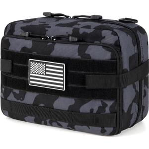 Jueachy Tactical Molle Pouch Large Admin Bag Utility Tool Pouches Molle Attachment EDC Pouches Expandable Molle Accessories Organizer Medical Pocket U.S.A Patch Included