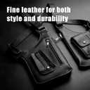 Double Shoulder Armpit Bag for Men, Anti-Theft Cross-Body Concealed Carry with Hidden Phone Wallet Pocket,Premium PU Leather Adjustable Shoulder Underarm Bag