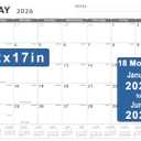 Desk Calendar 2026, KOPEESY 22" x 17" Large Desk Calendar, 18 Mouths From January 2026 to June 2027, Desktop Calendar with Notes and Thick Paper for Home, Office and School
