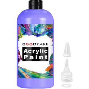 GOODTAKE Acrylic Paint, Purple Color Acrylic Paint Bottle, Rich Pigments, Non Toxic, Paints for Multi Art Surface, Beginners and Kids Painting on Rocks Crafts Canvas Wood Ceramic (Purple, 7 Fl Oz) (7 Fl Oz (Pack of 1))