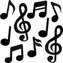 Vuzvuv 60 Pcs Music Notes Cutouts for Party Music Wall Decor,Double-Side Musical Notes Paper Cut Out for Disco Party Decorations for School Bulletin Board Craft Wall Decor (Black)