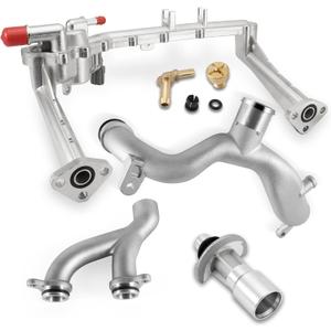 AULINK (OEM Part) LR090630 Coolant Water Pipe System Kit (Only Fit 3.0L) For 2010-2021 Land Rover LR4 Discovery Range Rover Sport Velar, For Jaguar XF XJ XE F-Type F-Pace LR092992 AJ813917 AJ813865