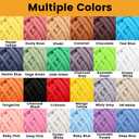 Beginners Crochet Yarn Set - 3x50g Snowy White, Chunky Thick Bulky Cotton Soft for Easy Stitches, Knitting & Crocheting