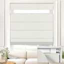 UNISHADES No Drill Top Down Bottom Up Roman Shades for Windows, 30" W x 64" H, Natural