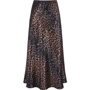 Outoshe Women's Satin High Waisted Maxi Skirts Hidden Elasticized Waistband A Line Long Skirt, XL