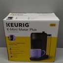 Keurig K-Mini Mate Plus Single-Serve K-Cup Pod Coffee Maker, Compact, 3 Cup Sizes, Brew Over Ice and Strong Button Features, 50 oz Removable Reservoir, Matte Black (Small)