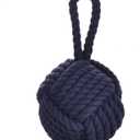 Pomeat Decorative Door Stop, Sailors Knot Rope Door Stop, Nautical Doors Stop, Weighted Door Stopper, Heavy Doorstop for Bedroom, Living Room, Window Wedge, Bookend 6.25 inch (Blue)
