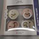 BIBS Colour Soother 4-Pack | BPA Free Dummy Pacifier | Round Nipple | Natural Rubber Latex | Made in Denmark | Size 0-6 Months | Blush Glow Mix