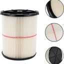 1pk HEPA Filter Replacement for Craftsman CMXEVBE17590 CMXEVBE17594 CMXEVBE17595 CMXEVBE17155 CMXEVBE17925 CMXEVBE17596 CMXEVBE17584 CMXEVBE17656 Wet Dry Shop Vacuum, Fits 6/9/10/12/16/20 Gallon Model