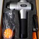 TOLOCO Massage Gun, Muscle Massage Gun Deep Tissue for Athletes with 10 Massage Heads, Electric Percussion Massager for Any Pain Relief, Gifts for Fathers Day, Silver