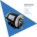 GF2054 Blower Motor 1/2 HP 115 Volt 60Hz 1725RPM 48 Frame Compatible with AO Smith, Packard 45012, Emerson 8200, GE BF-4708, Universal 811, BALDOR RSP3451A, Dayton 4UE85, Belt Drive ODP Leungoo