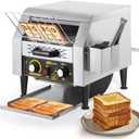 Dyna-Living Commercial Toaster 300 Slices/H Restaurant Toasters 110V 2200W Conveyor Rotating Toaster Oven Commercial Belt Toasters Hamburger Bread Bun Toaster for Restaurant