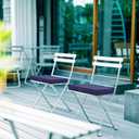 Patio Chair Cushions Waterproof Outdoor Seat Cushions for Patio Furniture 3-Year Color Fastness Garden Sofa Couch Adjustable Straps 2Pcs (Navy Blue, 19 x 19 x 3 in)