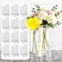 Sandraheer 48 Pack Glass Cylinder Vases Set - 5,7,9,12 Inch Tall Clear Hurricane Vases for Floating Candles, Bulk Wedding & Home Centerpieces. Perfect for Creating Stunning Table Displays