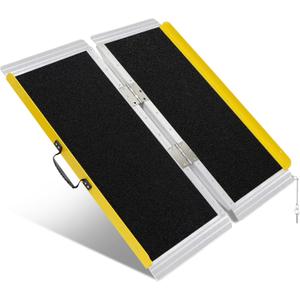 Portable Wheelchair Ramp 3FT, Foldable Door Ramps for Wheelchairs, 36" L x 31.5" W, Aluminum Ramp with Non-Slip Surface, Wheelchair Ramps for Home Steps, Stairs, Doorways, Curbs, 800LBS Capacity