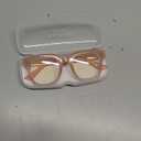 Madison Avenue Blue Light Blocking Glasses Oversized Fashion Blue Light Glasses for Women Anti Eyestrain & UV Protection Computer Eyeglasses (Nude Pink)