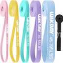 WIKDAY Resistance Bands, Pull Up Bands, Workout Bands for Exercise, Thick Heavy Resistance Band Set with Door Anchor, Elastic Bands for Body Stretching, Training at Home/Gym for Men & Women