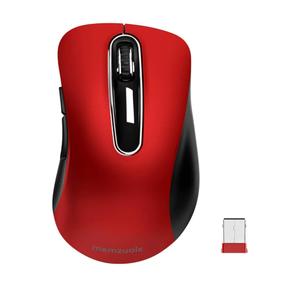 memzuoix 2.4G Wireless Mouse, 1400 DPI Mobile Optical Cordless Mouse with USB Receiver, Portable Computer Mice for Laptop, PC, Desktop, MacBook, 5 Buttons, Red