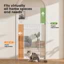 Gardner Pet 51"-87" Extra Tall Cat Gate for Doorway, Wide Adjustable 27.56"-37" Baby Gate Included 4 Extension Kits, Pressure Mounted Safety Full Door Gate for Stairs, Studio, Kitchen (Black)