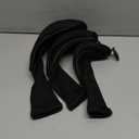 Black Golf Club Head Cover for Driver Fairway 3 Pcs Woods Headcovers, Golf Accessories Hybrid Head Covers Set with Interchangeable Tags 3 4 5 7 X