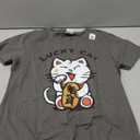 Lucky Cat Maneki-Neko Japanese Good Luck Feng Shui Cute T-Shirt (Small)