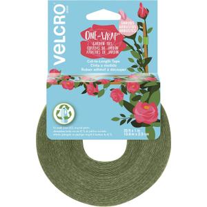 VELCRO Brand VEL-30089-AMS Wide Extra Support Garden Ties Recycled Plastic for Strong Roses Shrubs Vines and Heavy Plants, 1in x 35ft, Green