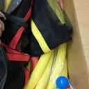 ZCMHAXJ 55" Trampoline for Kids with Enclosure, 440lbs Capacity Indoor & Outdoor Toddler Trampoline with Adjustable Gymnastics Bar & Toys, for Boys & Girls (Giraffe)