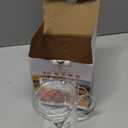 Patikil 250ml Glass Measuring Cup, 3.3 Borosilicate Graduated Black Printed Scale Liquid Measure Cups Beaker with Glass Lid and V-Shaped Spout for Kitchen, It's a Crack On The Side