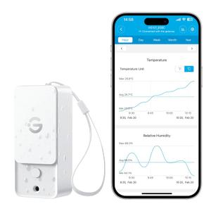 GoveeLife Outdoor Thermometer Hygrometer H5107 Subdevice Refills, (Does Not Support Bluetooth Connection, Only Supports 2.4g WiFi Gateway H5043 Connection)