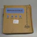 Broom with Dustpan Combo Set 54" Long Handle Adjustable Length Stainless Steel Broomstick Standing Dust Pan and Broom Set for Office Home Kitchen Lobby Floor Cleaning (Red and Black)