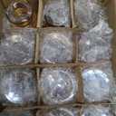 24 Pcs Candlestick Holders Glass Clear Taper Candle Holders 2.2" High Candle Stick for Wedding Centerpieces Decor Party Supplies