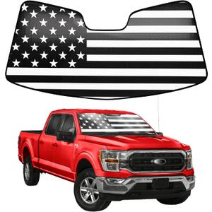 Windshield Sun Shade Compatible with 2021 2022 2023 2024 Ford F150 F250 F350 30"x62" for F-150 Folding Front Window Sunshade Shield Protector (30"x62"(Fit 2021-2024))