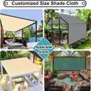 Shade&Beyond 90% Sun Shade Cloth with Grommets, 10' X 16' Pergola Shade Cover Canopy, Mesh Tarp Sun Screens for Patio, Outdoor, Garden, Backyard, Green
