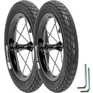 Balance Bike Replacement Wheels Set 12 Inch Upgrade Racing Parts for Strider etc. - Pair(2) Aluminum Alloy Wheel Rims and Air Tires with Inner Tubes Balance Bike Replacement Wheels Set 12 Inch Upgrade Racing Parts for Strider etc. - Pair(2) Aluminum Alloy Wheel Rims and Air Tires with Inner Tubes