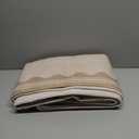 GarveeHome Scalloped Beige 2.5x10 Runner Rug for Hallway Washable Kitchen Rugs Non Slip Solid Modern Minimalism Soft Low-Pile Indoor Carpet for Entryway Laundry Room Floor Mats