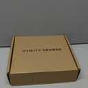 Under Desk Drawers for Organization, Pull Slide out Drawer Underneath Table With Lip, Attachable Under Shelf Pencil Drawer, Clear Light Black