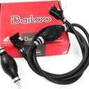 BARTOO Marine Boat Fuel Line Assembly, 5/16'' 8mm Nylon Braided 7FT Fuel Hose Line with Connector and Primer Bulb for Yamaha Outboard Motors