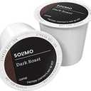 Amazon Brand - Solimo Coffee Pods, Dark Roast, Compatible with Keurig 2.0 K-Cup Brewers, 24 Count (EXP 08/18/27)