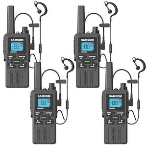 FRS Walkie Talkies Long Range for Adults,Rechargeable FWCN30A Radios with NOAA Family 2 Way Radio with Earpiece 1250mAh Flashlight USB for Camping Hiking Cruise,4Pack